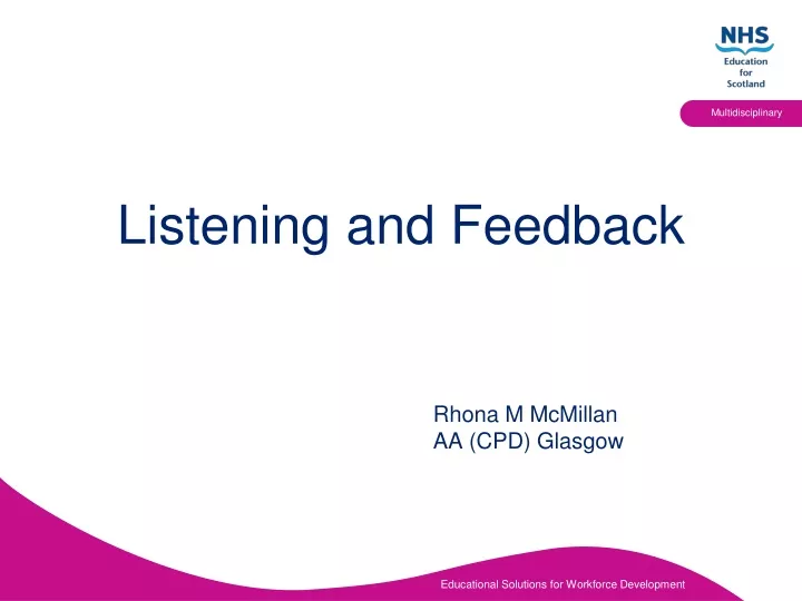 presentation feedback listening answers