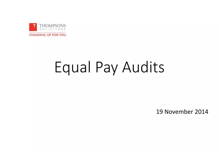equal pay audits