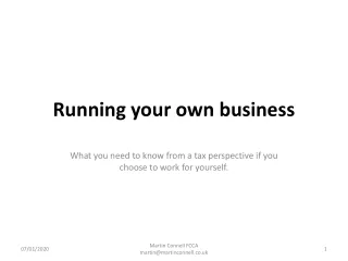 Running your own business