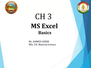 MS Excel  Basics