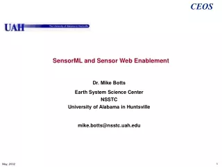 SensorML and Sensor Web Enablement