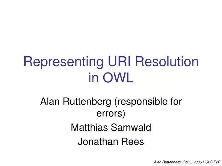 representing uri resolution in owl