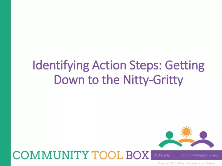 identifying action steps getting down to the nitty gritty