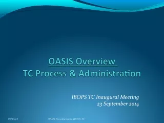 IBOPS TC Inaugural Meeting 23 September 2014