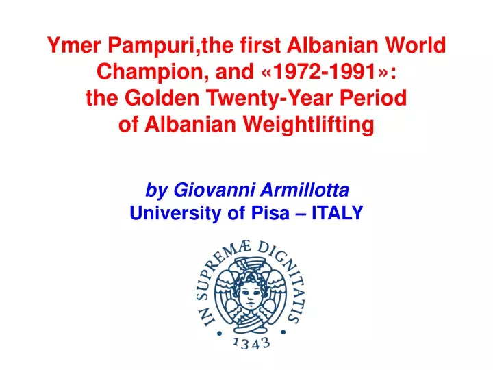 ymer pampuri the first albanian world champion