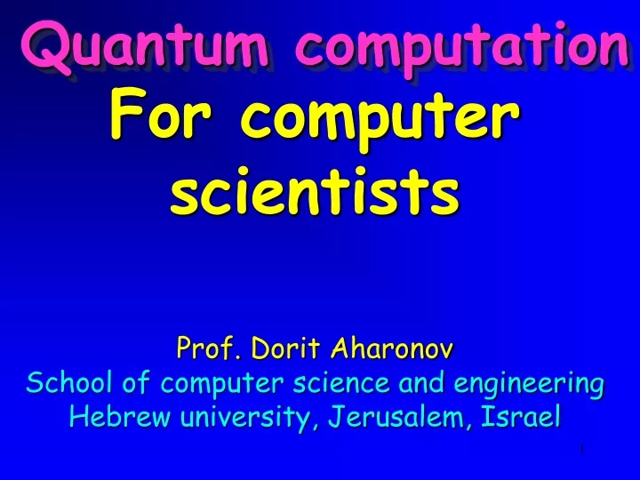 for computer scientists