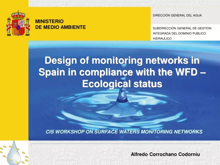 design of monitoring networks in spain in compliance with the wfd ecological status