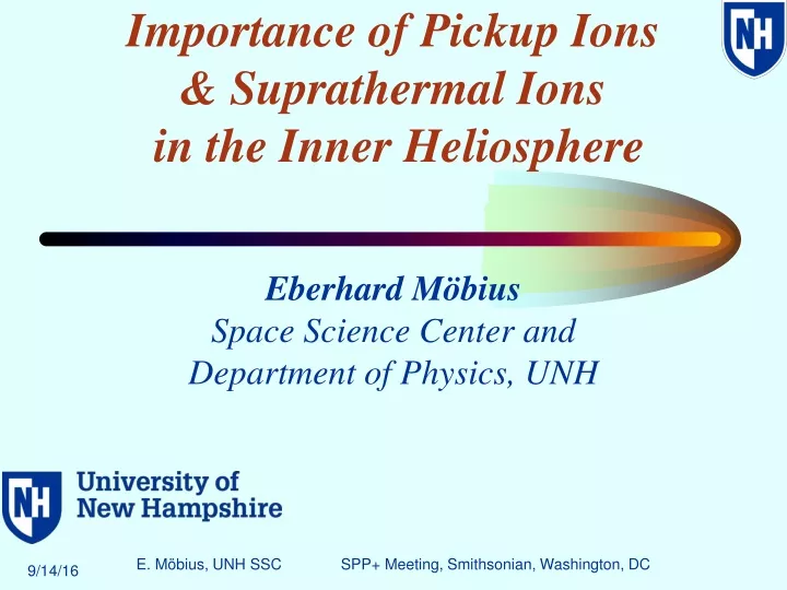 importance of pickup ions suprathermal ions in the inner heliosphere