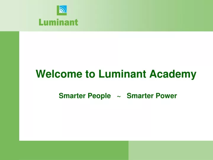 welcome to luminant academy