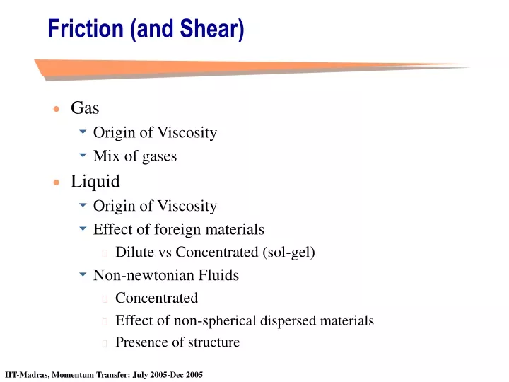 friction and shear