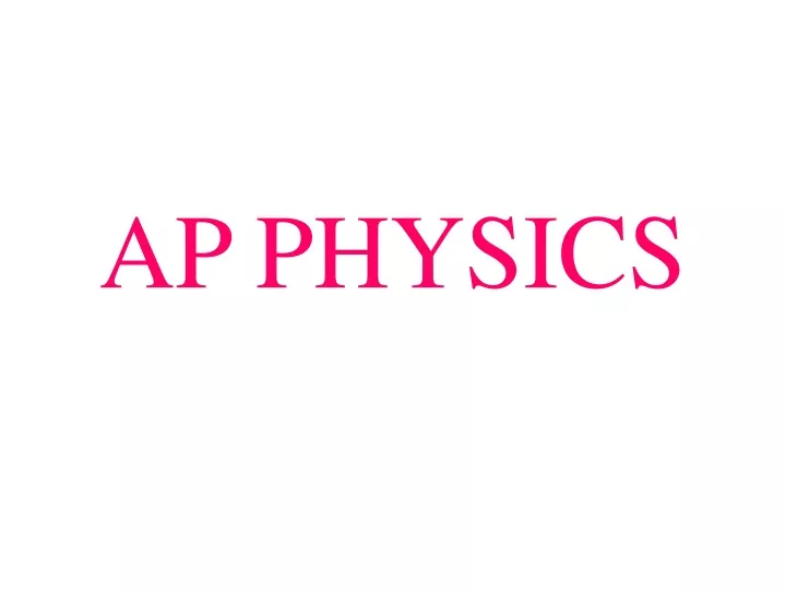 ap physics