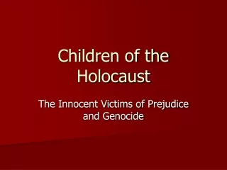 Children of the Holocaust