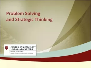 Problem Solving  and Strategic Thinking