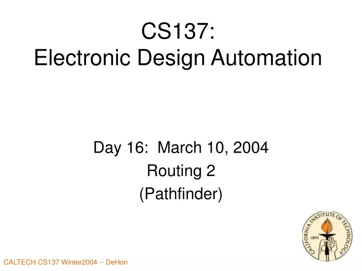 cs137 electronic design automation