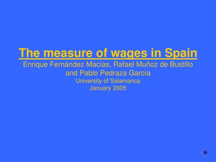 the measure of wages in spain enrique fern ndez