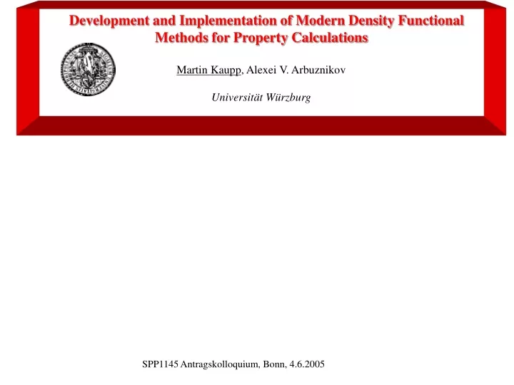 development and implementation of modern density