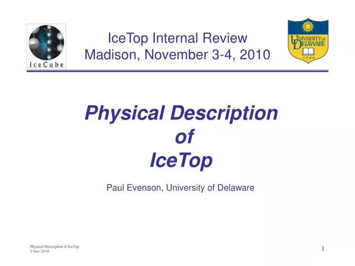 icetop internal review madison november 3 4 2010