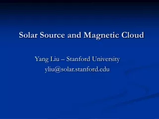 Solar Source and Magnetic Cloud