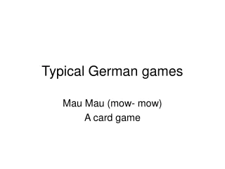Typical German games