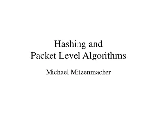 Hashing and Packet Level Algorithms