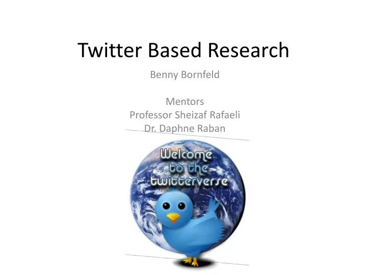 twitter based research