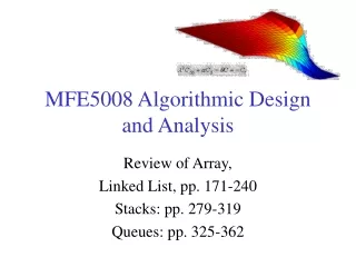 MFE5008 Algorithmic Design and Analysis