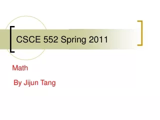 CSCE 552 Spring 2011