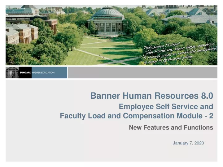 banner human resources 8 0 employee self service and faculty load and compensation module 2