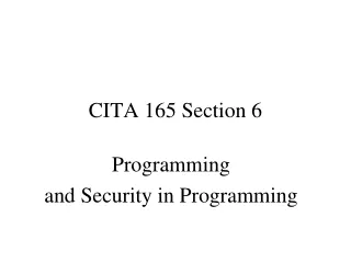 CITA 165 Section 6