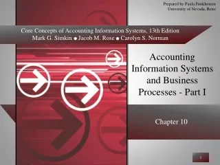 Accounting Information Systems and Business Processes - Part I