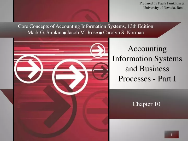 accounting information systems and business processes part i