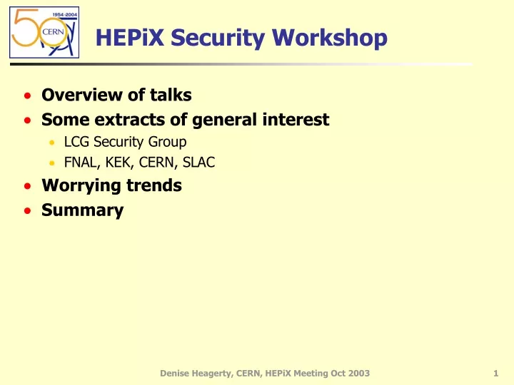 hepix security workshop