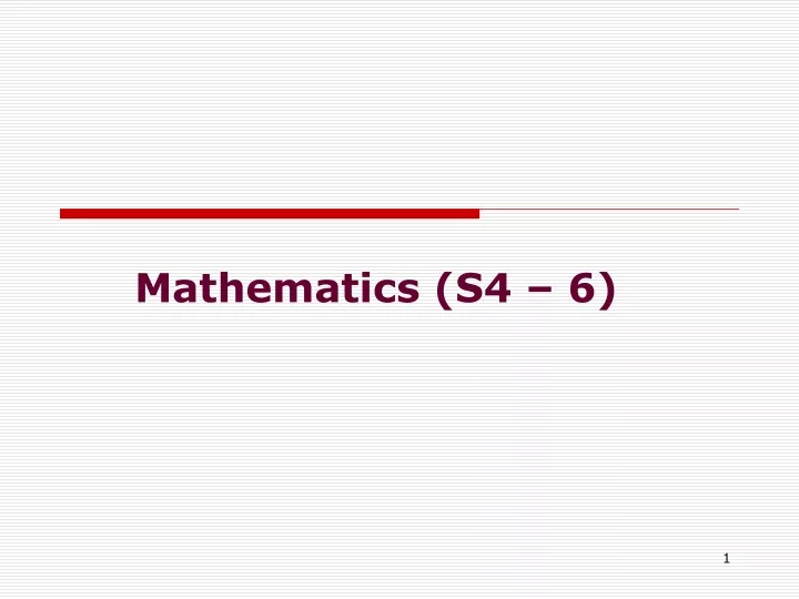 mathematics s4 6