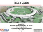 NSLS-II Update - slide 1