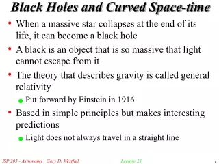 Black Holes and Curved Space-time
