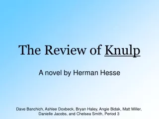 The Review of  Knulp