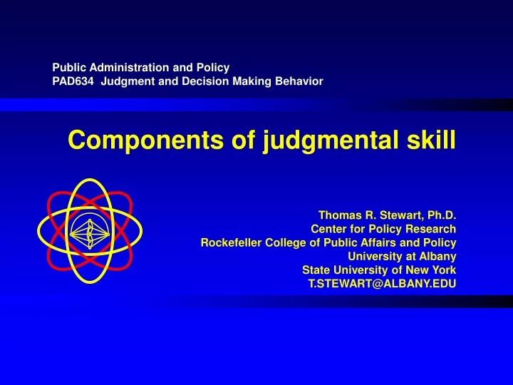 components of judgmental skill