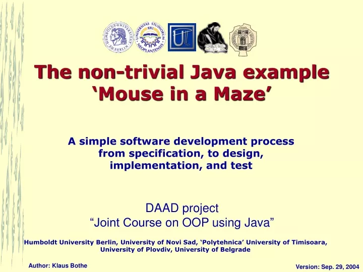 the non trivial java example mouse in a maze