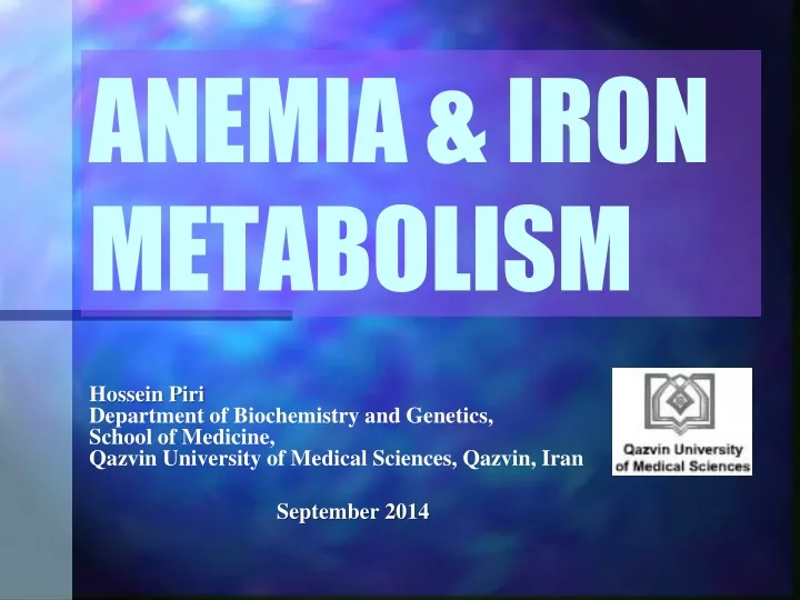 anemia iron metabolism
