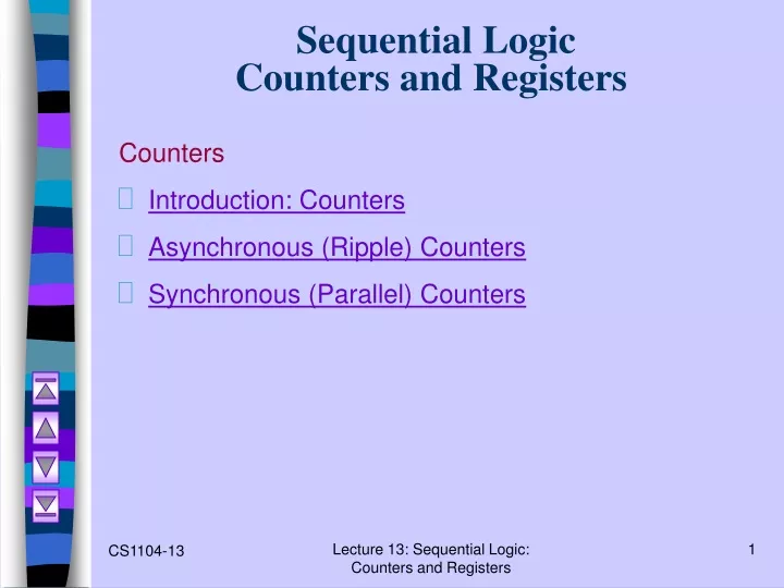 sequential logic counters and registers