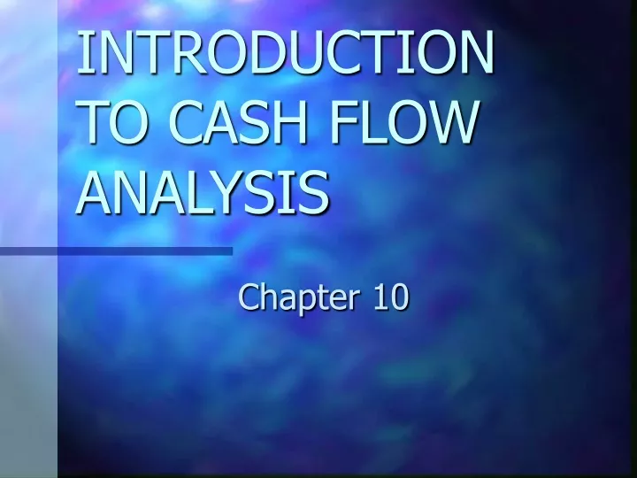 introduction to cash flow analysis