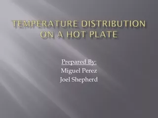 Temperature Distribution on a hot plate