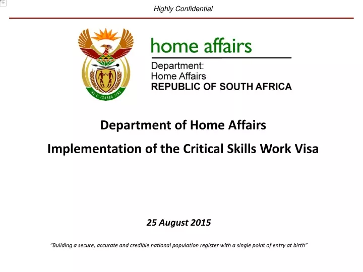 department of home affairs implementation
