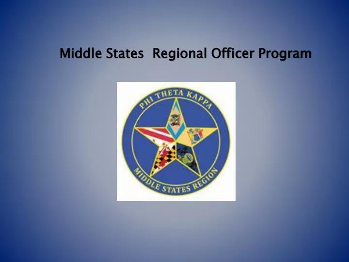middle states regional officer program
