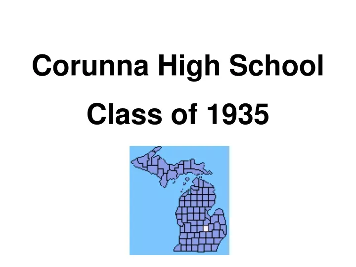 corunna high school class of 1935