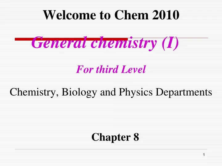 welcome to chem 2010 general chemistry