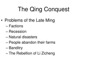The Qing Conquest