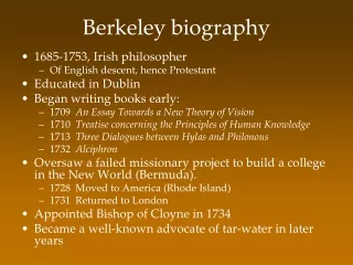 Berkeley biography