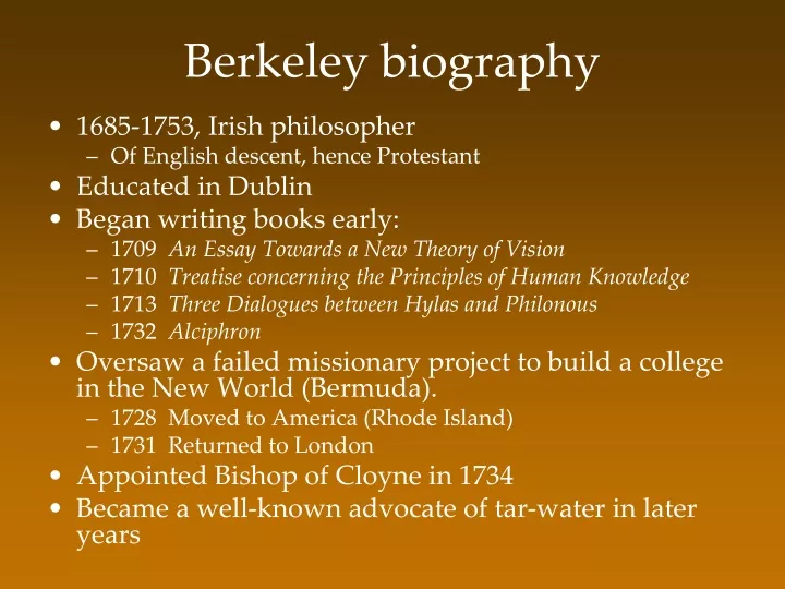berkeley biography