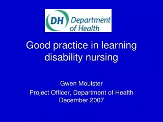 Good practice in learning disability nursing